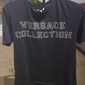 Used Versace Collection Navy T Shirt Size L